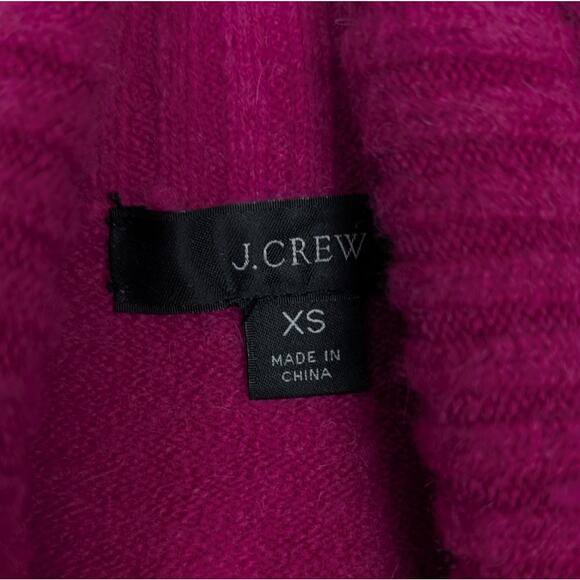 J. Crew Fuschia Wool-Blend Mock Neck Sweater Size XS - Picture 6 of 7